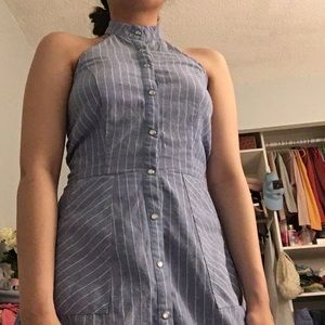 Chambray striped dress